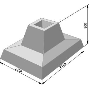 Фундаменты Ф 21-9-6 под колонны железобетонные
